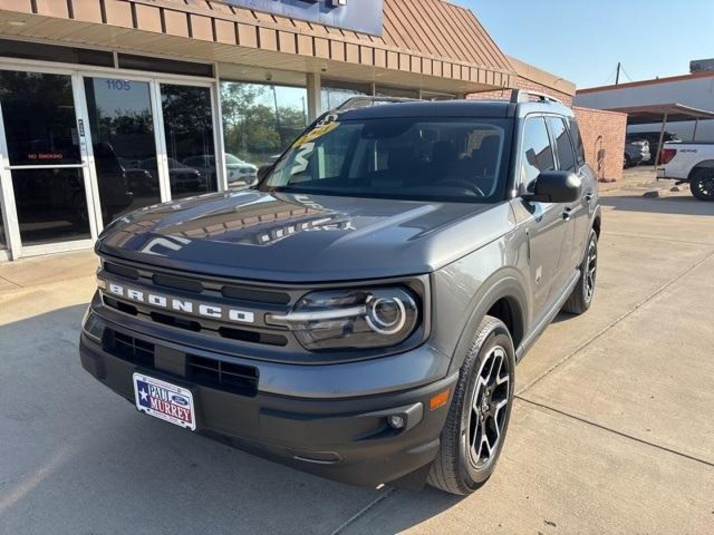 2021 Gray /Ebony Ford Bronco Sport Big Bend (3FMCR9B60MR) with an 1.5L EcoBoost engine, Automatic transmission, located at 1105 E Mulberry, Kaufman, TX, 75142, (972) 962-2151, 32.589550, -96.300926 - Gray 2021 Ford Bronco Sport 4D Sport Utility Big Bend 4WD 8-Speed Automatic 1.5L EcoBoost Priced below KBB Fair Purchase Price!<br><br><br>Odometer is 20079 miles below market average! 25/28 City/Highway MPG<br><br>Awards:<br> * JD Power Automotive Performance, Execution and Layout (APEAL) Study<br - Photo#1