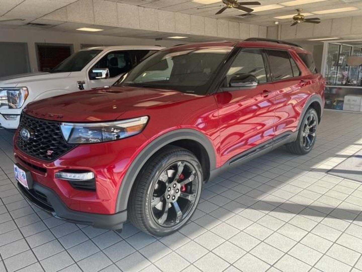 2023 Rapid Red Metallic Tinted Clearcoat /Ebony Ford Explorer ST (1FM5K8GCXPG) with an 3.0L EcoBoost V6 engine, Automatic transmission, located at 1105 E Mulberry, Kaufman, TX, 75142, (972) 962-2151, 32.589550, -96.300926 - Photo#0