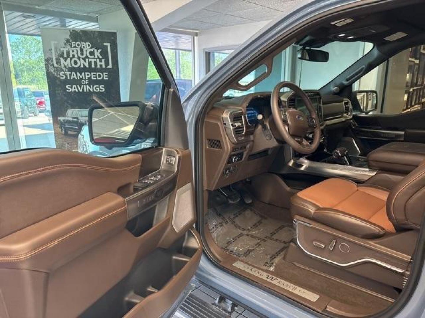 2023 Azure Gray Metallic Tri-Coat /Java Ford F-150 King Ranch (1FTFW1E82PF) with an 3.5L V6 EcoBoost engine, Automatic transmission, located at 1105 E Mulberry, Kaufman, TX, 75142, (972) 962-2151, 32.589550, -96.300926 - Azure Gray Metallic Tri-Coat 2023 Ford F-150 4D SuperCrew King Ranch 4WD 10-Speed Automatic 3.5L V6 EcoBoost 4WD.<br><br><br>Please call Paul Murrey Ford Inc. In Kaufman Texas A Family Dealership Since 1952 Serving the Dallas Fort Worth and East Texas areas for over 70 years. Please call 972-962-215 - Photo#9