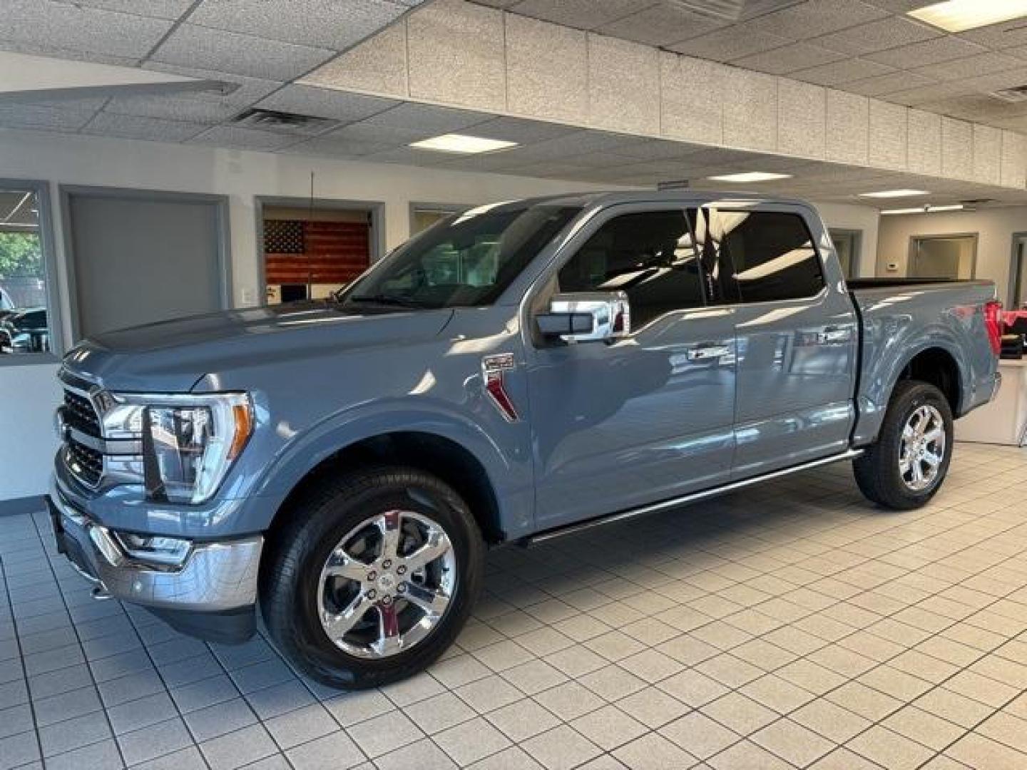 2023 Azure Gray Metallic Tri-Coat /Java Ford F-150 King Ranch (1FTFW1E82PF) with an 3.5L V6 EcoBoost engine, Automatic transmission, located at 1105 E Mulberry, Kaufman, TX, 75142, (972) 962-2151, 32.589550, -96.300926 - Azure Gray Metallic Tri-Coat 2023 Ford F-150 4D SuperCrew King Ranch 4WD 10-Speed Automatic 3.5L V6 EcoBoost 4WD.<br><br><br>Please call Paul Murrey Ford Inc. In Kaufman Texas A Family Dealership Since 1952 Serving the Dallas Fort Worth and East Texas areas for over 70 years. Please call 972-962-215 - Photo#0