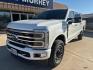 2024 Star White Metallic Tri-Coat /Black Onyx Ford F-250SD Platinum (1FT8W2BM1RE) with an 6.7L High Output Power Stroke V8 Diesel engine, Automatic transmission, located at 1105 E Mulberry, Kaufman, TX, 75142, (972) 962-2151, 32.589550, -96.300926 - Photo#1