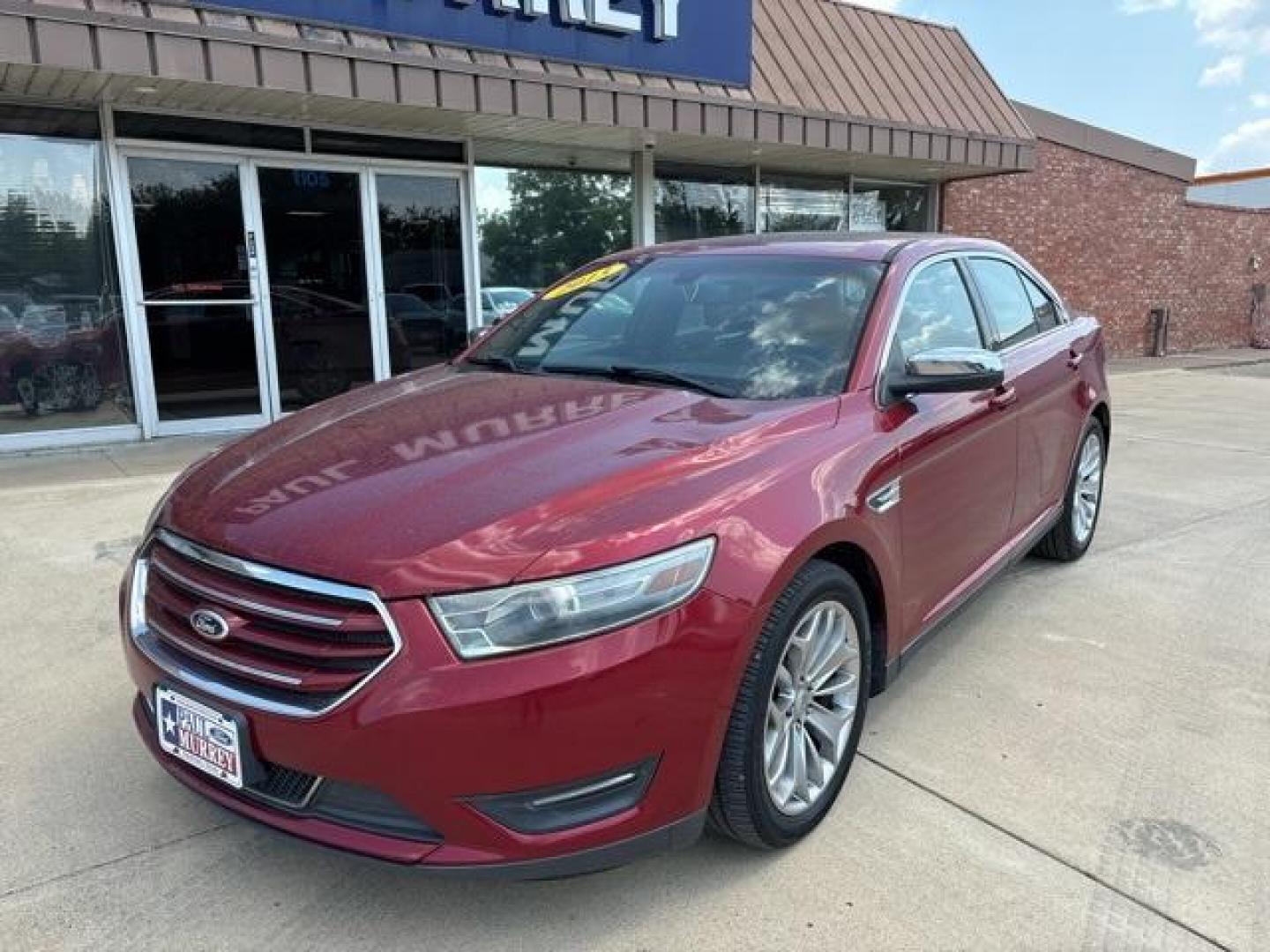 2013 Ruby Red Metallic Tinted Clearcoat /Charcoal Black Ford Taurus Limited (1FAHP2F81DG) with an 3.5L 6-Cylinder SMPI DOHC engine, Automatic transmission, located at 1105 E Mulberry, Kaufman, TX, 75142, (972) 962-2151, 32.589550, -96.300926 - Ruby Red Metallic Tinted Clearcoat 2013 Ford Taurus 4D Sedan Limited FWD 6-Speed Automatic with Select-Shift 3.5L 6-Cylinder SMPI DOHC<br><br><br>19/29 City/Highway MPG<br><br>Awards:<br> * Ward's 10 Best Engines * 2013 KBB.com Brand Image Awards<br>Please call Paul Murrey Ford Inc. In Kaufman Te - Photo#1