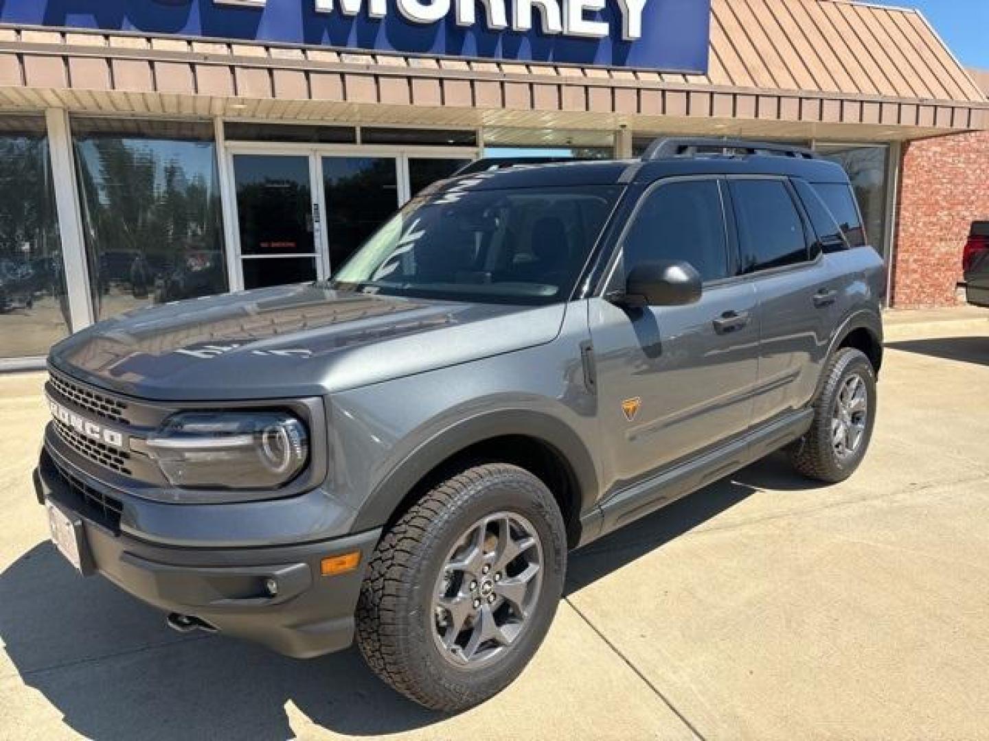 2024 Gray Ford Bronco Sport Badlands (3FMCR9D97RR) with an EcoBoost 2.0L I4 GTDi DOHC Turbocharged VCT engine, Automatic transmission, located at 1105 E Mulberry, Kaufman, TX, 75142, (972) 962-2151, 32.589550, -96.300926 - Gray 2024 Ford Bronco Sport 4D Sport Utility Badlands 4WD 8-Speed Automatic EcoBoost 2.0L I4 GTDi DOHC Turbocharged VCT<br><br>21/26 City/Highway MPG<br><br><br>Please call Paul Murrey Ford Inc. In Kaufman Texas A Family Dealership Since 1952 Serving the Dallas Fort Worth and East Texas areas for ov - Photo#2