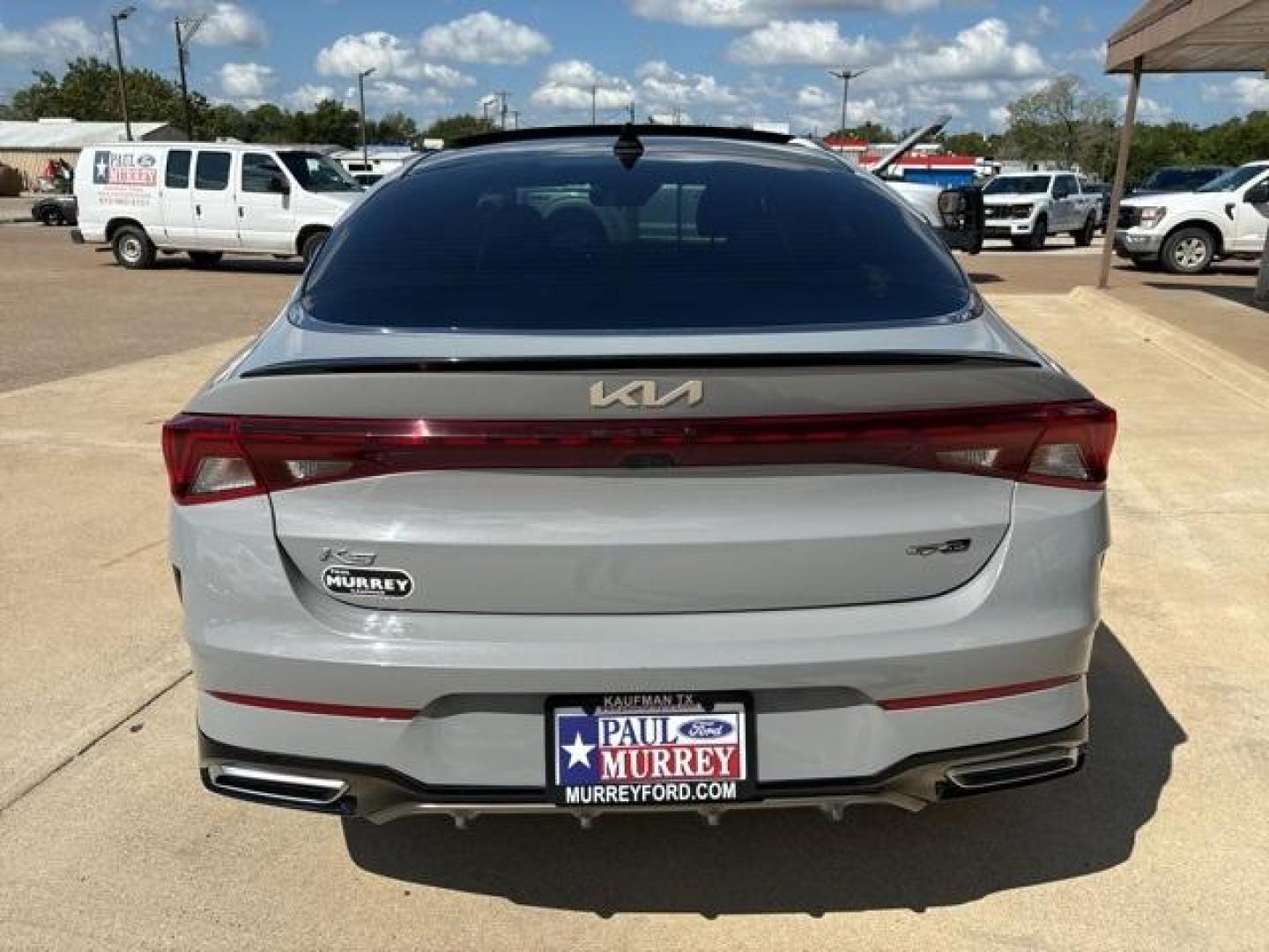 2022 Wolf Gray /Black Kia K5 GT-Line (5XXG64J24NG) with an I4 engine, Automatic transmission, located at 1105 E Mulberry, Kaufman, TX, 75142, (972) 962-2151, 32.589550, -96.300926 - Wolf Gray 2022 Kia K5 4D Sedan GT-Line FWD 8-Speed Automatic I4<br><br><br>27/37 City/Highway MPG<br><br><br>Please call Paul Murrey Ford Inc. In Kaufman Texas A Family Dealership Since 1952 Serving the Dallas Fort Worth and East Texas areas for over 70 years. Please call 972-962-2151 www.murreyford - Photo#4