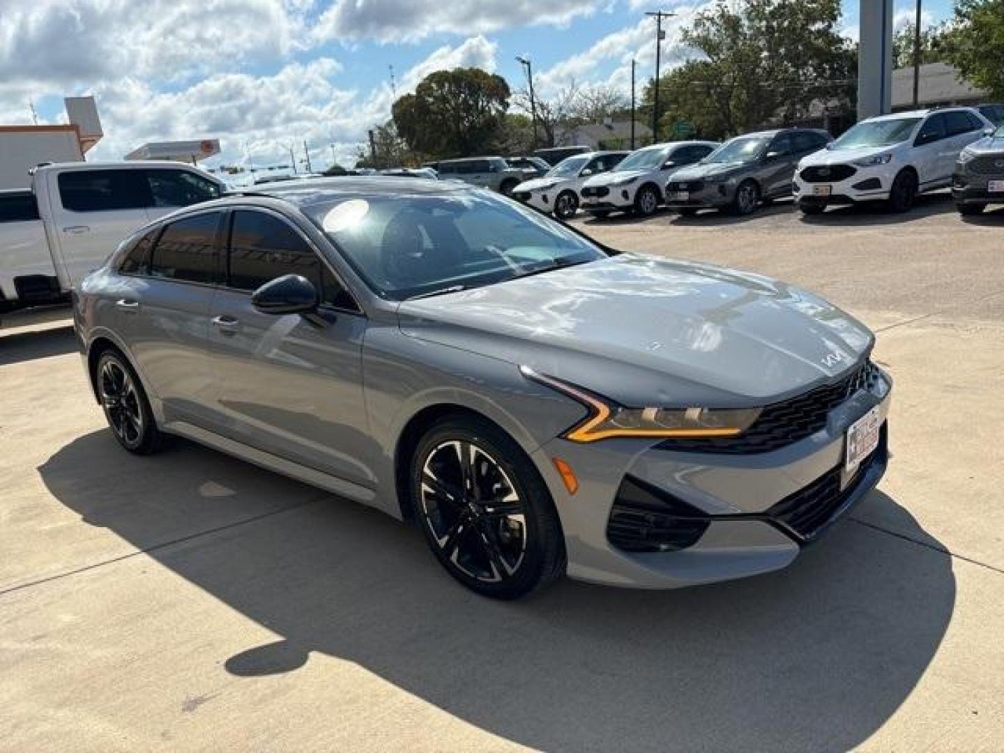 2022 Wolf Gray /Black Kia K5 GT-Line (5XXG64J24NG) with an I4 engine, Automatic transmission, located at 1105 E Mulberry, Kaufman, TX, 75142, (972) 962-2151, 32.589550, -96.300926 - Wolf Gray 2022 Kia K5 4D Sedan GT-Line FWD 8-Speed Automatic I4<br><br><br>27/37 City/Highway MPG<br><br><br>Please call Paul Murrey Ford Inc. In Kaufman Texas A Family Dealership Since 1952 Serving the Dallas Fort Worth and East Texas areas for over 70 years. Please call 972-962-2151 www.murreyford - Photo#6