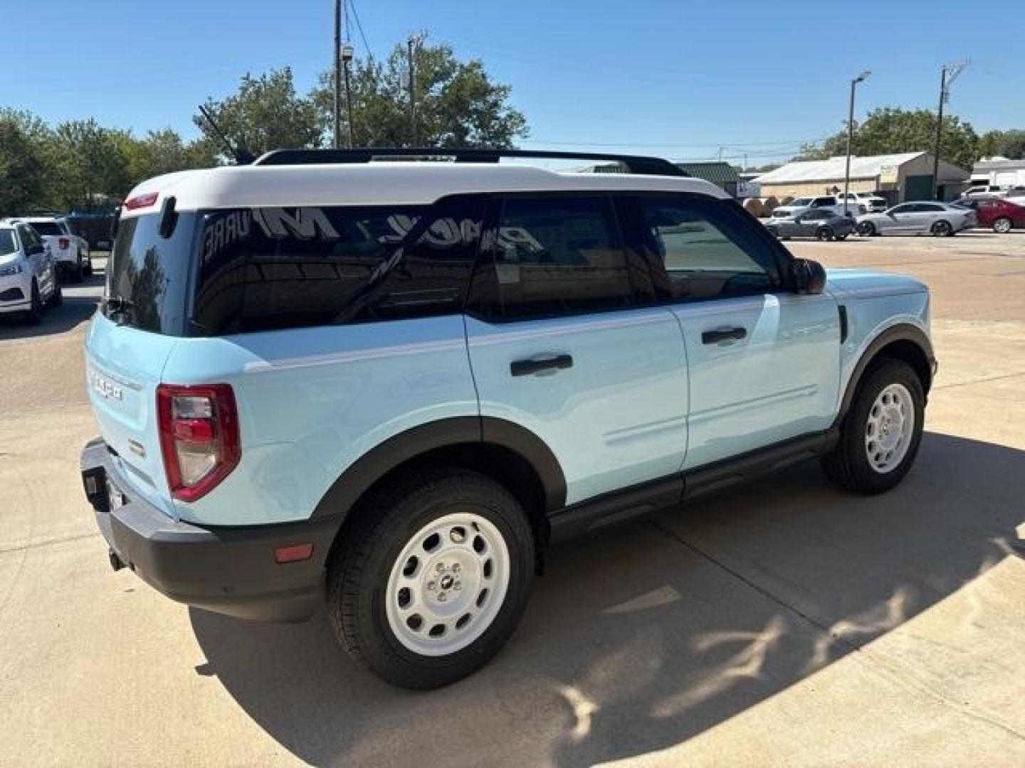 2024 Robins Egg Blue /Navy Pier Ford Bronco Sport Heritage (3FMCR9G63RR) with an 1.5L EcoBoost engine, Automatic transmission, located at 1105 E Mulberry, Kaufman, TX, 75142, (972) 962-2151, 32.589550, -96.300926 - Robins Egg Blue 2024 Ford Bronco Sport 4D Sport Utility Heritage 4WD 8-Speed Automatic 1.5L EcoBoost<br><br>25/29 City/Highway MPG<br><br><br>Please call Paul Murrey Ford Inc. In Kaufman Texas A Family Dealership Since 1952 Serving the Dallas Fort Worth and East Texas areas for over 70 years. Please - Photo#5