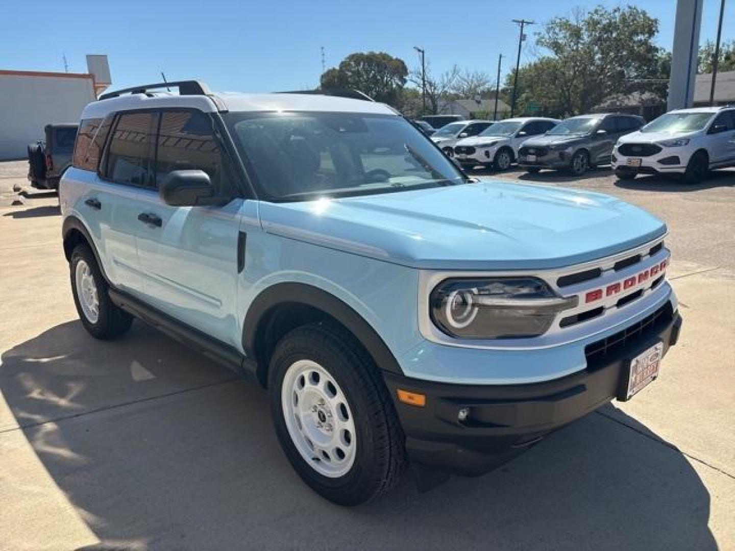 2024 Robins Egg Blue /Navy Pier Ford Bronco Sport Heritage (3FMCR9G63RR) with an 1.5L EcoBoost engine, Automatic transmission, located at 1105 E Mulberry, Kaufman, TX, 75142, (972) 962-2151, 32.589550, -96.300926 - Robins Egg Blue 2024 Ford Bronco Sport 4D Sport Utility Heritage 4WD 8-Speed Automatic 1.5L EcoBoost<br><br>25/29 City/Highway MPG<br><br><br>Please call Paul Murrey Ford Inc. In Kaufman Texas A Family Dealership Since 1952 Serving the Dallas Fort Worth and East Texas areas for over 70 years. Please - Photo#6