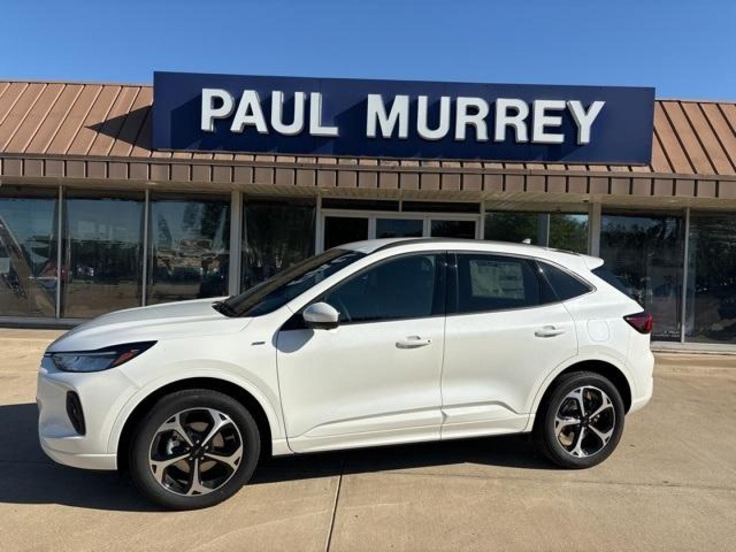 2024 Star White Metallic Tri-Coat /Ebony W/Red Stitch Ford Escape ST-Line Select (1FMCU9NA7RU) with an EcoBoost 2.0L I4 GTDi DOHC Turbocharged VCT engine, Automatic transmission, located at 1105 E Mulberry, Kaufman, TX, 75142, (972) 962-2151, 32.589550, -96.300926 - Star White Metallic Tri-Coat 2024 Ford Escape 4D Sport Utility ST-Line Select AWD 8-Speed Automatic EcoBoost 2.0L I4 GTDi DOHC Turbocharged VCT AWD.<br><br>23/31 City/Highway MPG<br><br><br>Please call Paul Murrey Ford Inc. In Kaufman Texas A Family Dealership Since 1952 Serving the Dallas Fort Wort - Photo#0