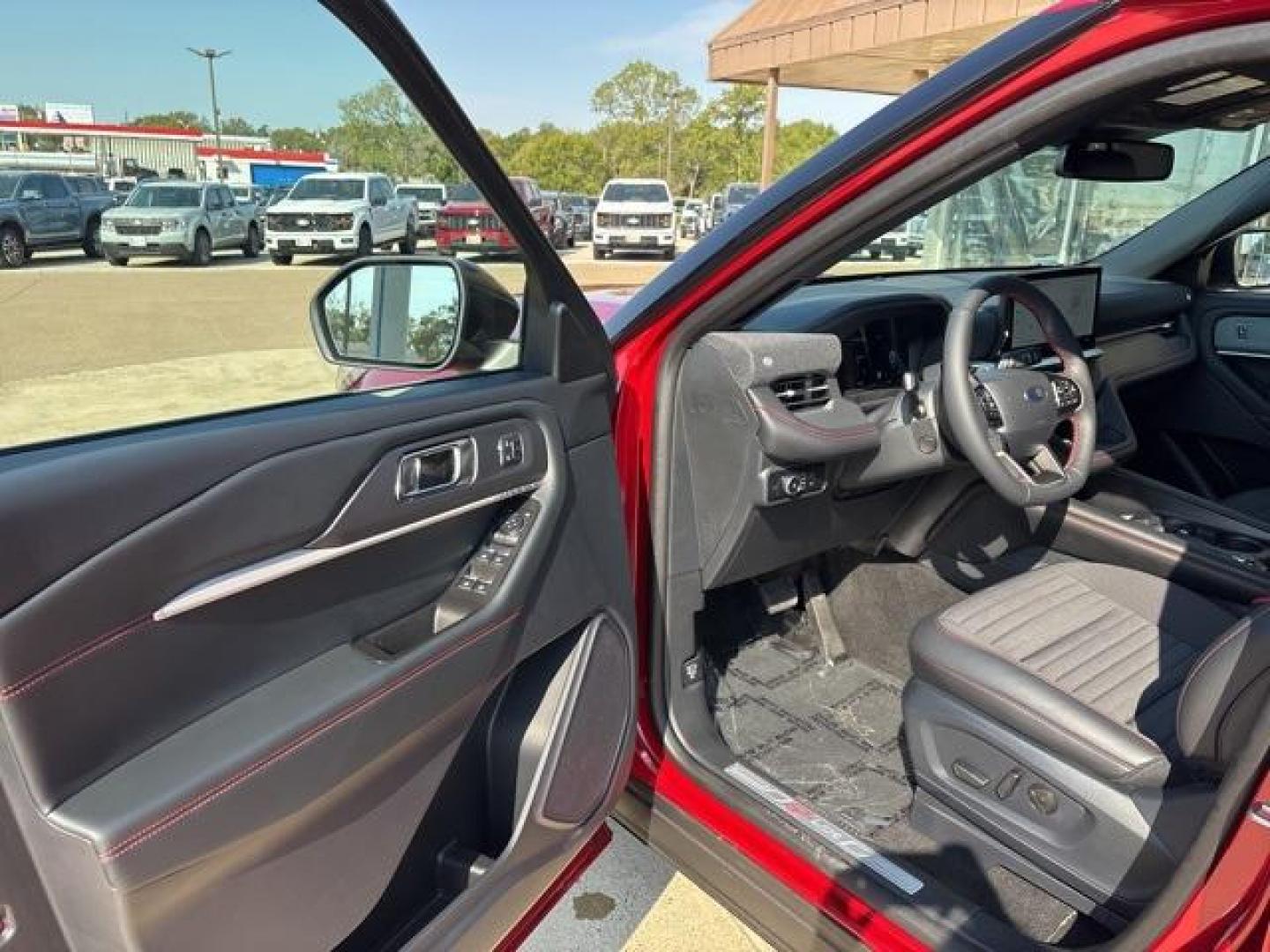 2025 Rapid Red Metallic Tinted Clearcoat /Onyx Interior Ford Explorer ST-Line (1FMUK7KHXSG) with an 2.3L EcoBoost I-4 engine, Automatic transmission, located at 1105 E Mulberry, Kaufman, TX, 75142, (972) 962-2151, 32.589550, -96.300926 - Red Metallic 2025 Ford Explorer 4D Sport Utility ST-Line RWD 10-Speed Automatic 2.3L EcoBoost I-4<br><br>21/28 City/Highway MPG<br><br><br>Please call Paul Murrey Ford Inc. In Kaufman Texas A Family Dealership Since 1952 Serving the Dallas Fort Worth and East Texas areas for over 70 years. Please ca - Photo#10