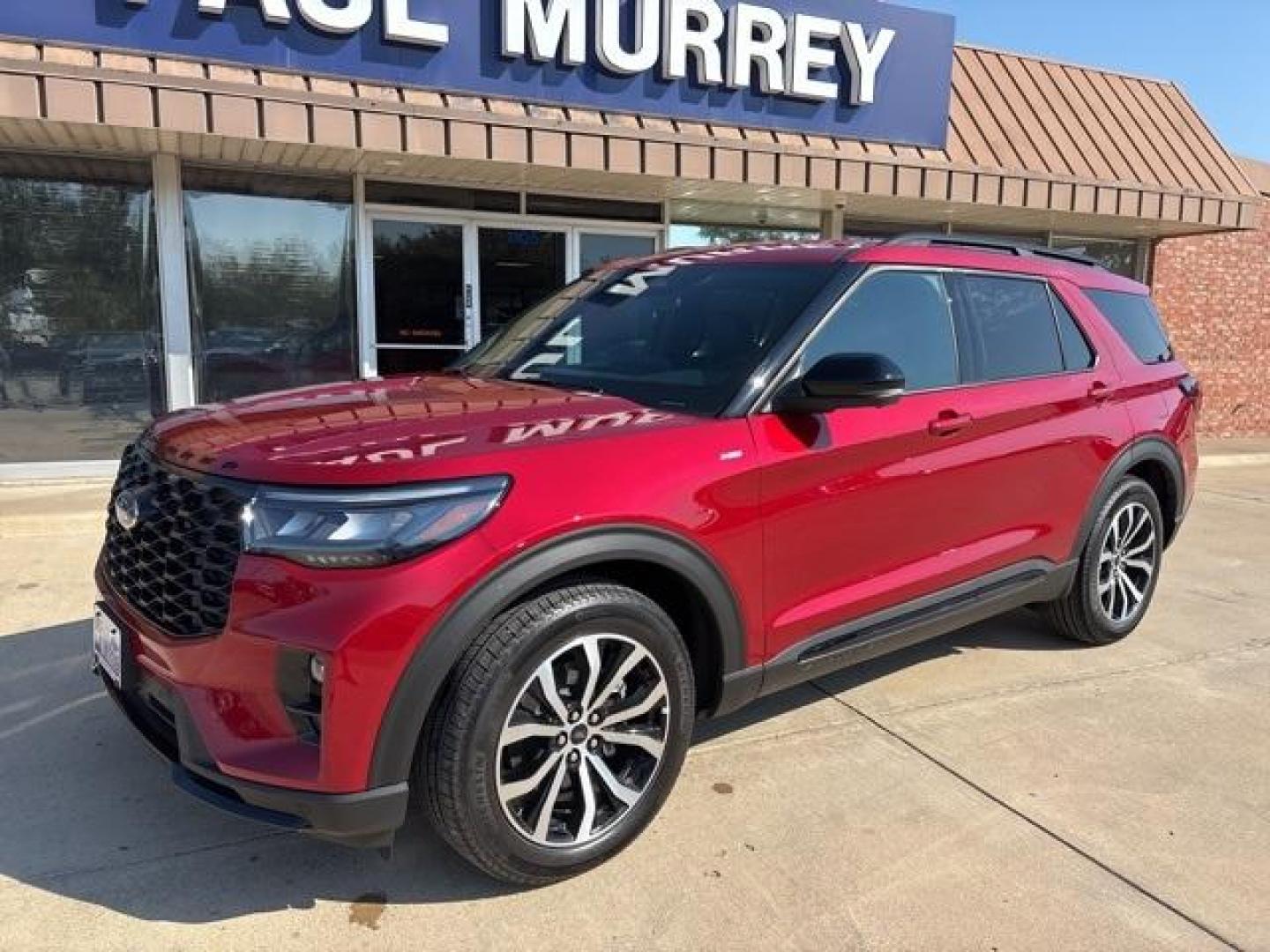 2025 Rapid Red Metallic Tinted Clearcoat /Onyx Interior Ford Explorer ST-Line (1FMUK7KHXSG) with an 2.3L EcoBoost I-4 engine, Automatic transmission, located at 1105 E Mulberry, Kaufman, TX, 75142, (972) 962-2151, 32.589550, -96.300926 - Red Metallic 2025 Ford Explorer 4D Sport Utility ST-Line RWD 10-Speed Automatic 2.3L EcoBoost I-4<br><br>21/28 City/Highway MPG<br><br><br>Please call Paul Murrey Ford Inc. In Kaufman Texas A Family Dealership Since 1952 Serving the Dallas Fort Worth and East Texas areas for over 70 years. Please ca - Photo#2