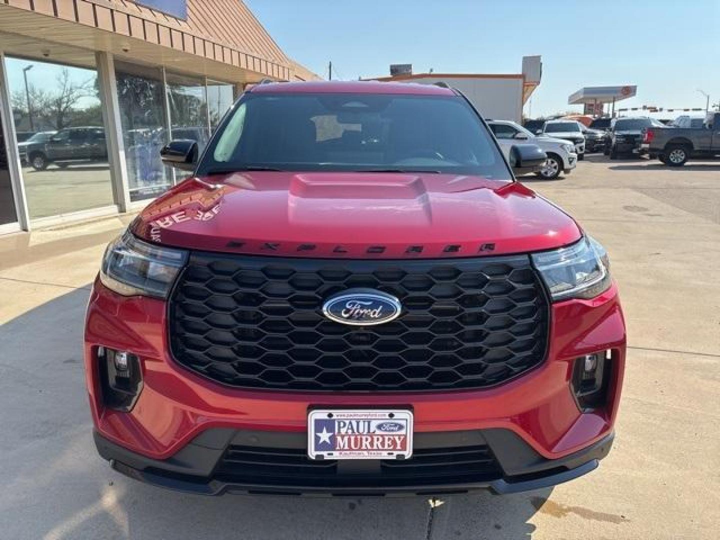 2025 Rapid Red Metallic Tinted Clearcoat /Onyx Interior Ford Explorer ST-Line (1FMUK7KHXSG) with an 2.3L EcoBoost I-4 engine, Automatic transmission, located at 1105 E Mulberry, Kaufman, TX, 75142, (972) 962-2151, 32.589550, -96.300926 - Red Metallic 2025 Ford Explorer 4D Sport Utility ST-Line RWD 10-Speed Automatic 2.3L EcoBoost I-4<br><br>21/28 City/Highway MPG<br><br><br>Please call Paul Murrey Ford Inc. In Kaufman Texas A Family Dealership Since 1952 Serving the Dallas Fort Worth and East Texas areas for over 70 years. Please ca - Photo#7