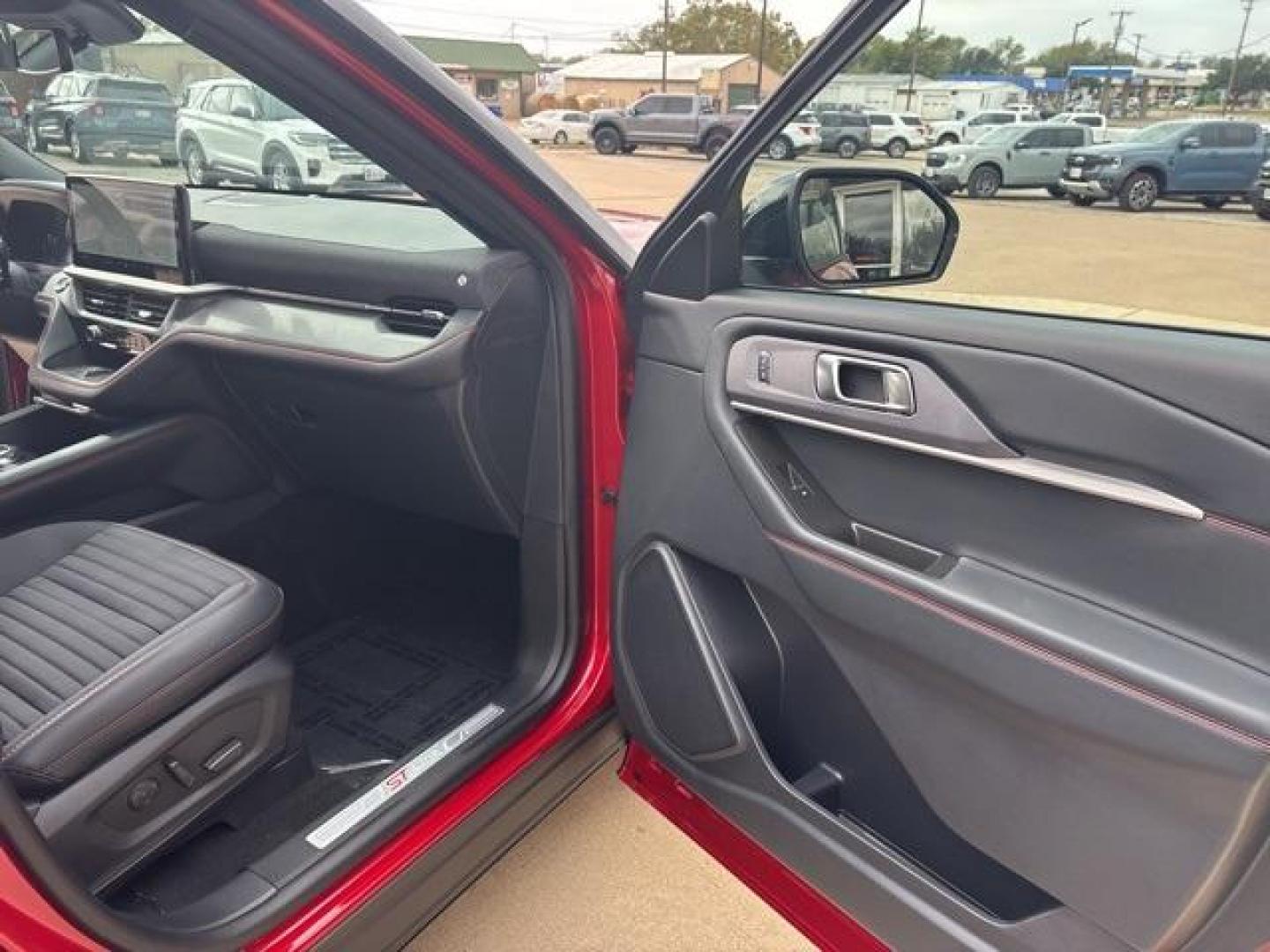 2025 Rapid Red Metallic Tinted Clearcoat /Onyx Ford Explorer ST-Line (1FMUK8KH9SG) with an 2.3L EcoBoost I-4 engine, Automatic transmission, located at 1105 E Mulberry, Kaufman, TX, 75142, (972) 962-2151, 32.589550, -96.300926 - Red 2025 Ford Explorer 4D Sport Utility ST-Line 4WD 10-Speed Automatic 2.3L EcoBoost I-4 4WD.<br><br>20/27 City/Highway MPG<br><br><br>Please call Paul Murrey Ford Inc. In Kaufman Texas A Family Dealership Since 1952 Serving the Dallas Fort Worth and East Texas areas for over 70 years. Please call 9 - Photo#17