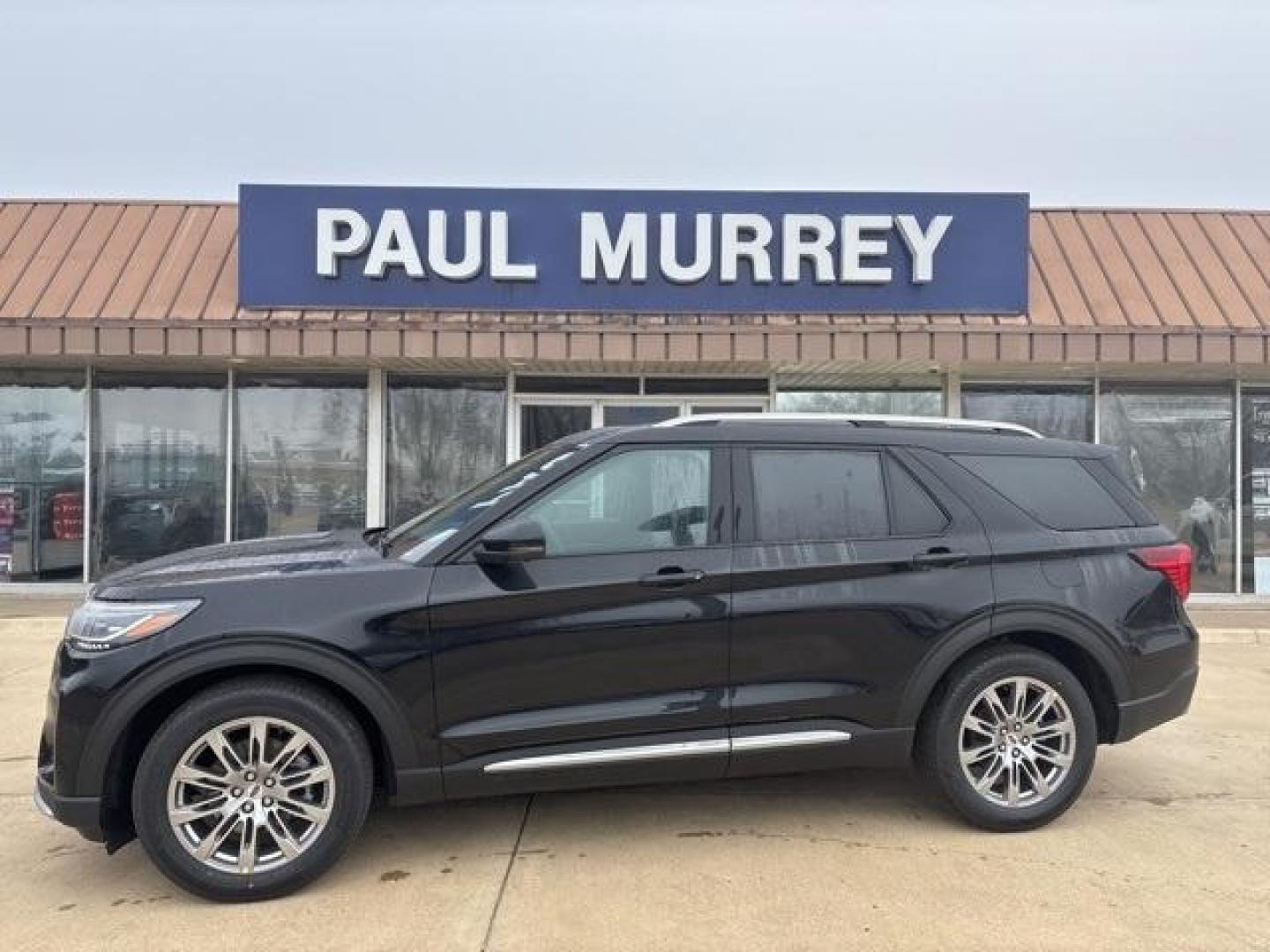 2025 Agate Black Metallic Ford Explorer Platinum (1FMUK7HH2SG) with an 2.3L EcoBoost I-4 engine, Automatic transmission, located at 1105 E Mulberry, Kaufman, TX, 75142, (972) 962-2151, 32.589550, -96.300926 - Black 2025 Ford Explorer 4D Sport Utility Platinum RWD 10-Speed Automatic 2.3L EcoBoost I-4<br><br>20/29 City/Highway MPG<br><br><br>Please call Paul Murrey Ford Inc. In Kaufman Texas A Family Dealership Since 1952 Serving the Dallas Fort Worth and East Texas areas for over 70 years. Please call 972 - Photo#0